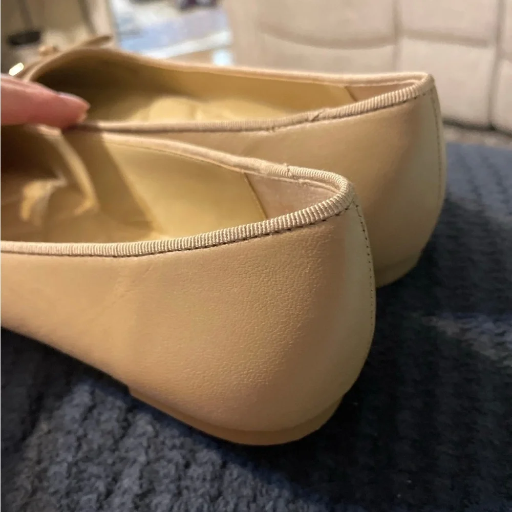 Michael Kors Beige Ballet Flats with Bow - Picture 3 of 6